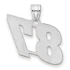 14kw Polished Block Number 87 Pendant