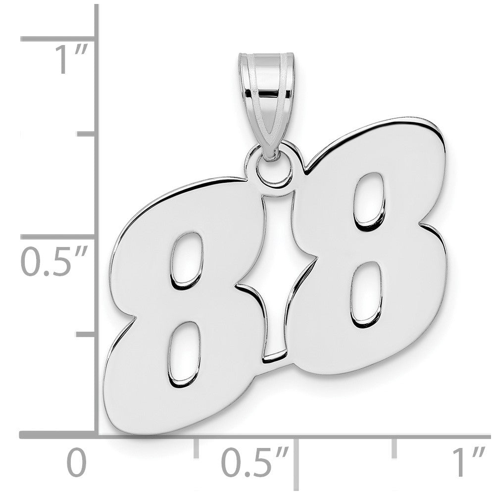 14kw Polished Block Number 88 Pendant