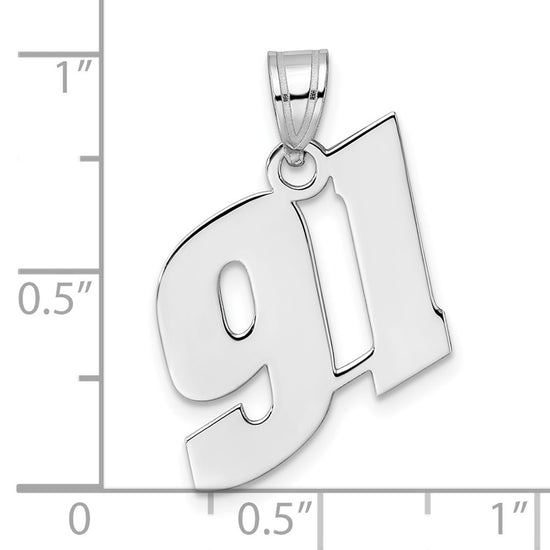 14kw Polished Block Number 91 Pendant