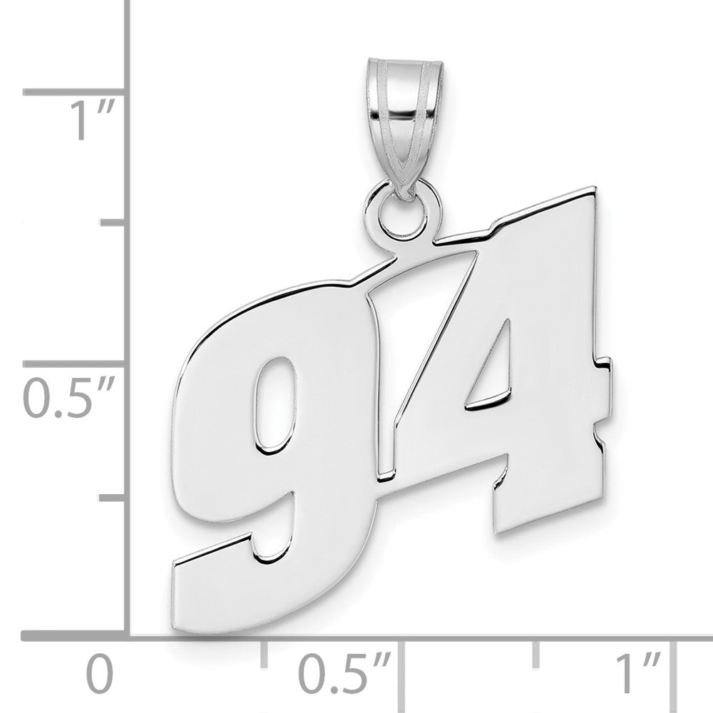 14kw Polished Block Number 94 Pendant