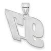 14kw Polished Block Number 97 Pendant