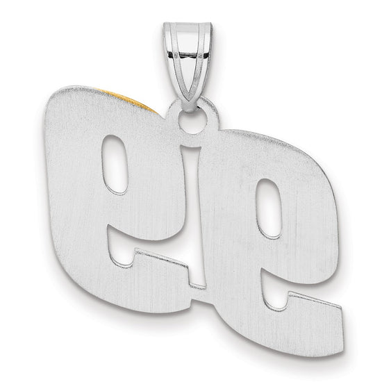 14kw Polished Block Number 99 Pendant