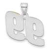 14kw Polished Block Number 99 Pendant