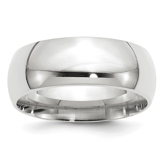Platinum 8mm Standard Comfort Fit Wedding Band Size 11