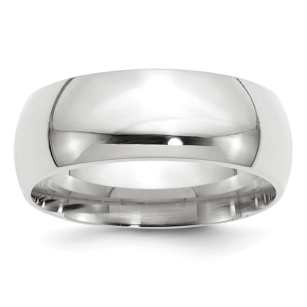 Platinum 8mm Standard Comfort Fit Wedding Band Size 11