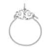 Gold Diamond-cut Heart Charm Holder