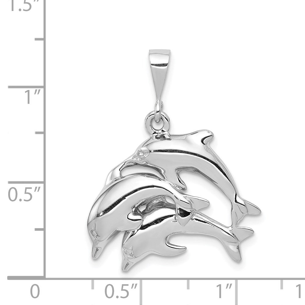 Gold Polished Dolphin Pendants