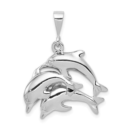 Gold Polished Dolphin Pendants