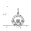 14k White Gold Claddagh Charm