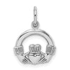 14k White Gold Claddagh Charm