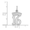 14k White Gold SWEET 16 Charm