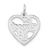 Gold SWEET 16 Heart Charm