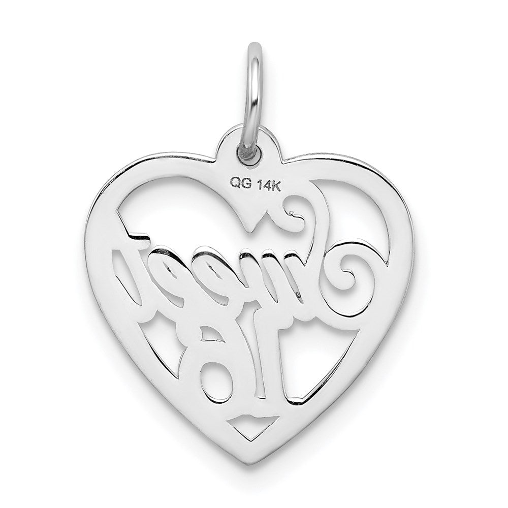 Gold SWEET 16 Heart Charm