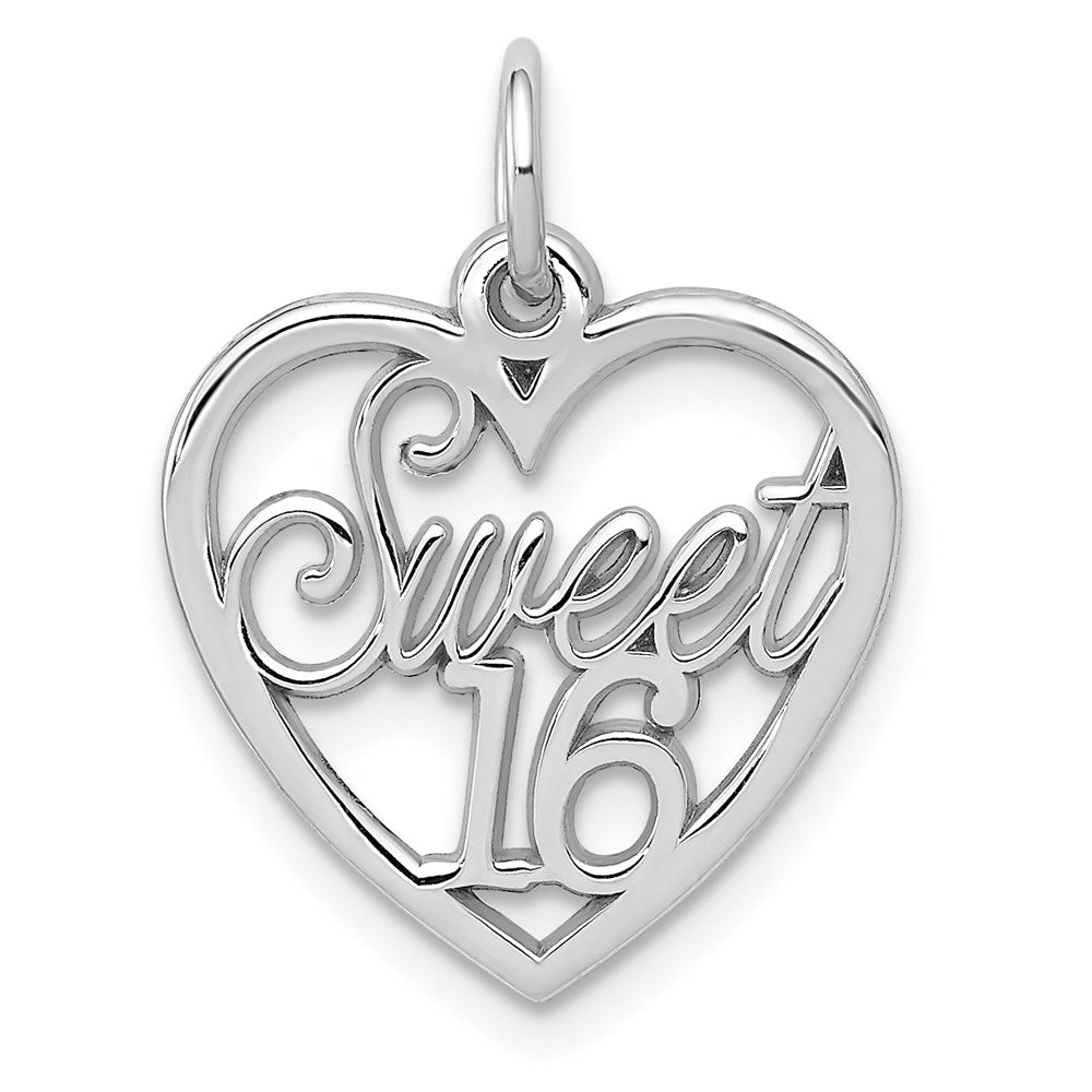 Gold SWEET 16 Heart Charm