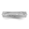14k White Gold 5mm Double Milgrain Comfort Fit Wedding Band Size 7
