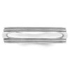 10k White Gold 6mm Double Milgrain Comfort Fit Wedding Band Size 10