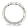10k White Gold 7mm Double Milgrain Comfort Fit Wedding Band Size 12