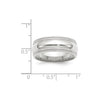 14k White Gold 8mm Double Milgrain Comfort Fit Wedding Band Size 7.5