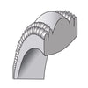 10k White Gold 6mm Double Milgrain Comfort Fit Wedding Band Size 10