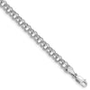 14k White Gold 5mm Solid Double Link 7 inch Charm Bracelet
