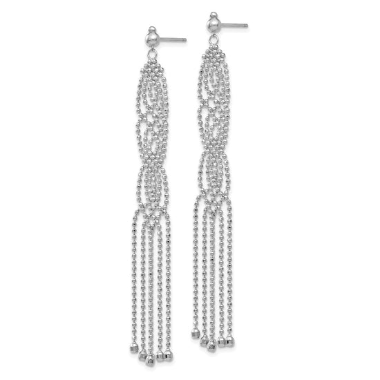 Gold Beaded Chandelier Shepard Hook Earrings