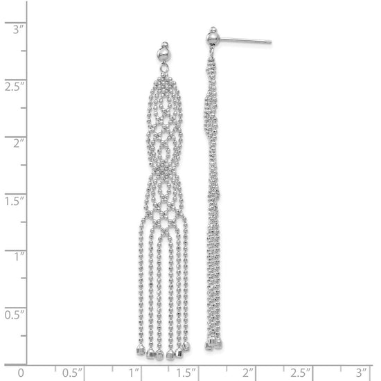 Gold Beaded Chandelier Shepard Hook Earrings
