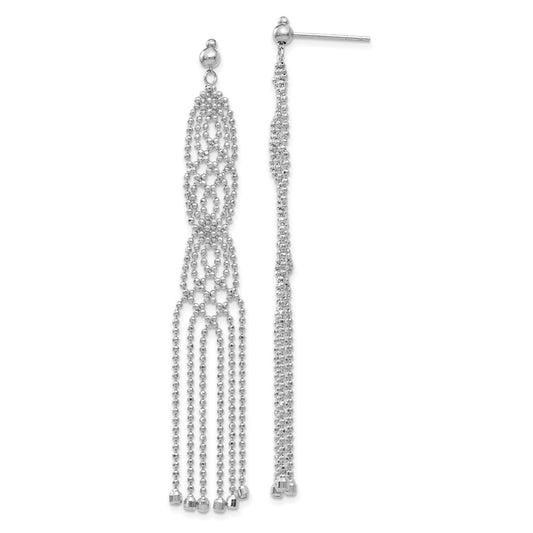 Gold Beaded Chandelier Shepard Hook Earrings