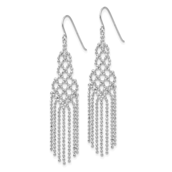 Gold Beaded Chandelier Shepard Hook Earrings