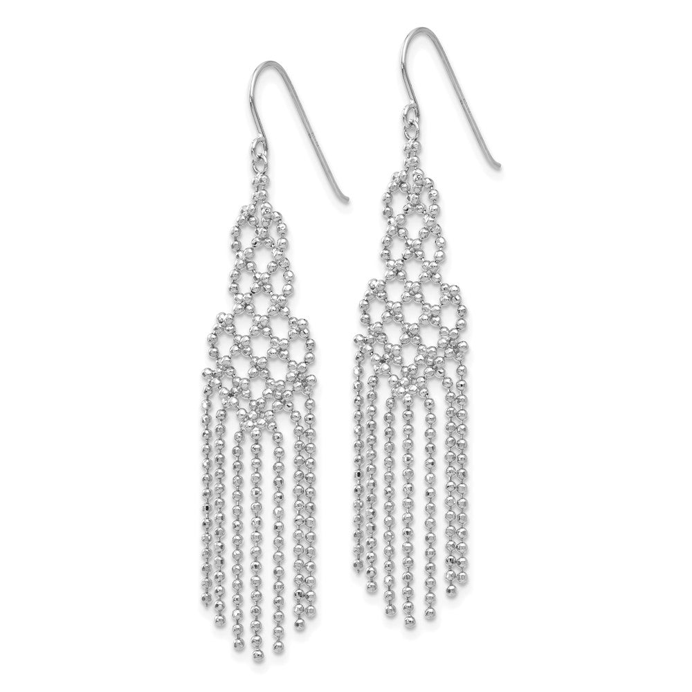 Gold Beaded Chandelier Shepard Hook Earrings