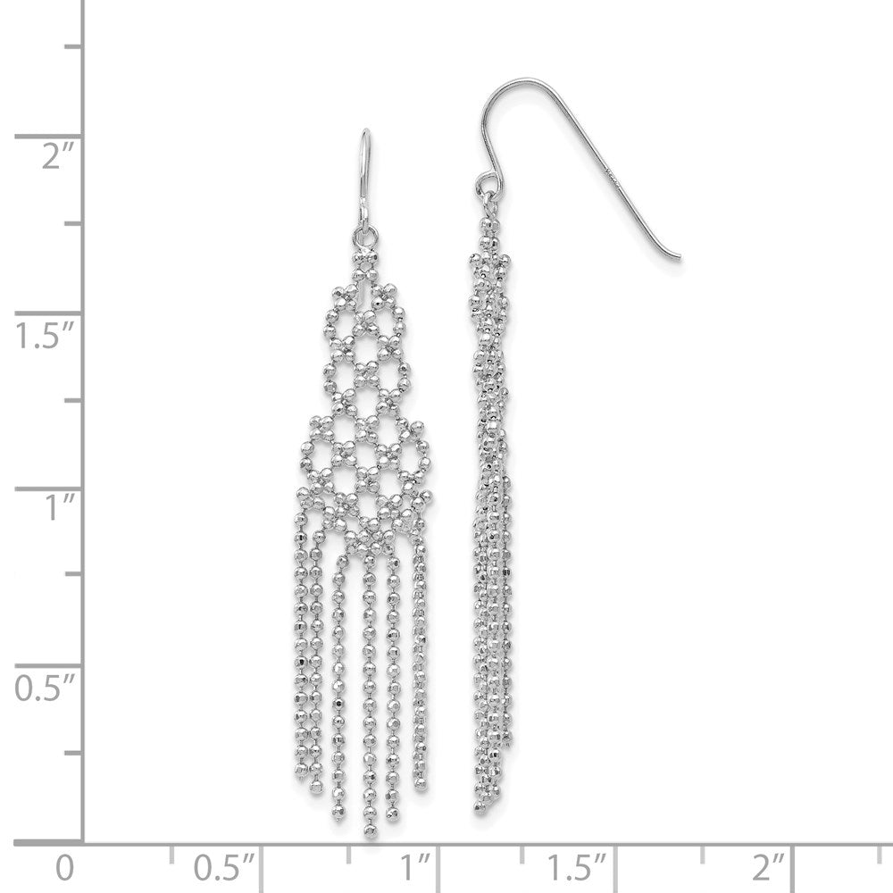 Gold Beaded Chandelier Shepard Hook Earrings
