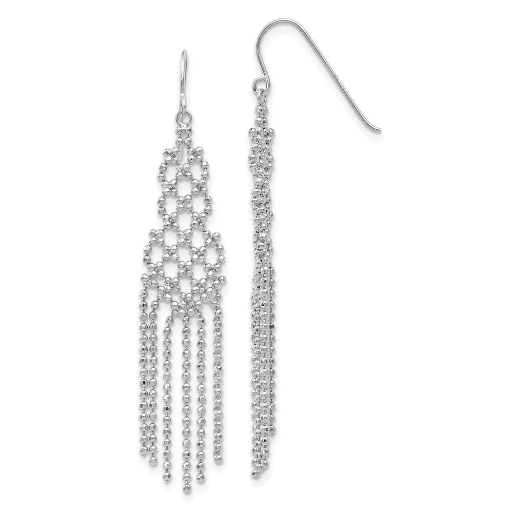 Gold Beaded Chandelier Shepard Hook Earrings