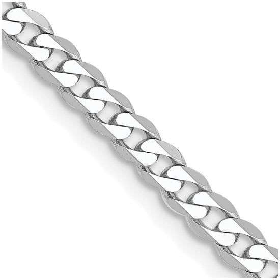 Gold (10K & 14K) Flat Beveled Curb Chains