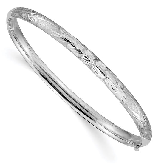 Gold Florentine Engraved Hinged Bangles