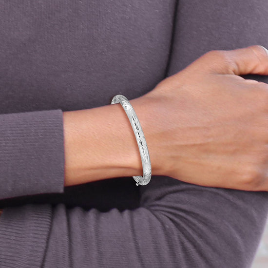 Gold Florentine Engraved Hinged Bangles