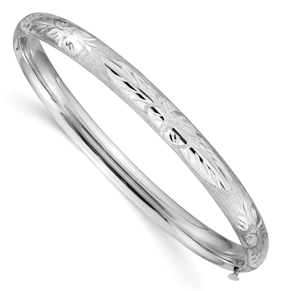 Gold Florentine Engraved Hinged Bangles
