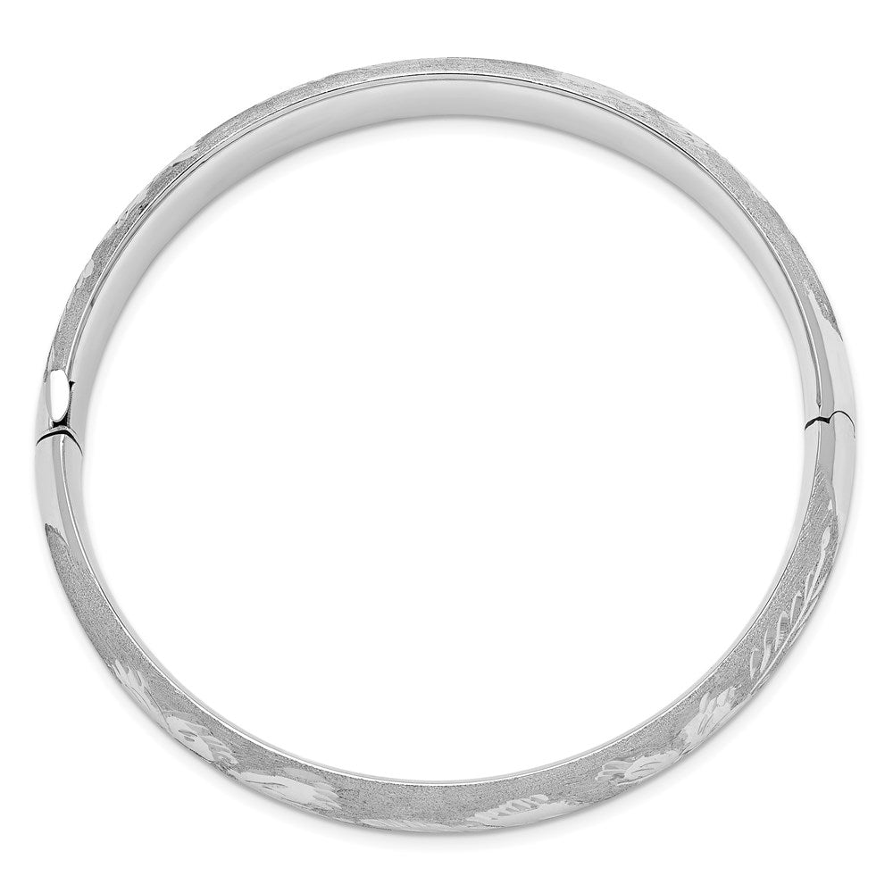 Gold Florentine Engraved Hinged Bangles