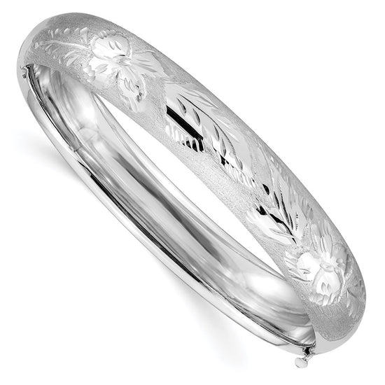 Gold Florentine Engraved Hinged Bangles