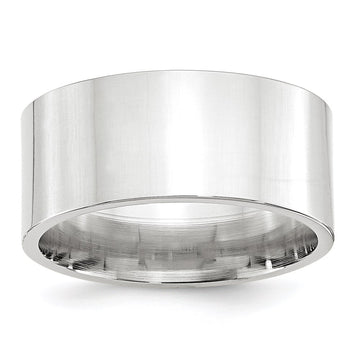 Platinum 10mm Standard Flat Comfort Fit Band Size 9