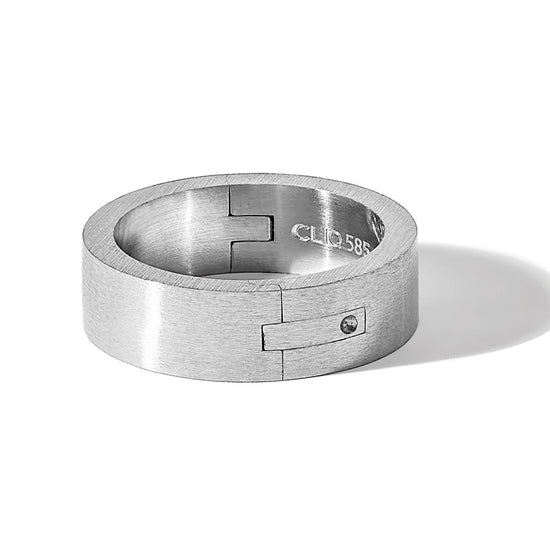 14k White Gold 6mm CLIQ Hinged Shank Size 5.5