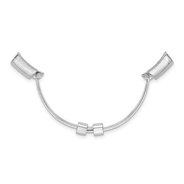 14k White Gold 2.6mm Finger Size 5-7 Adjusto Shank