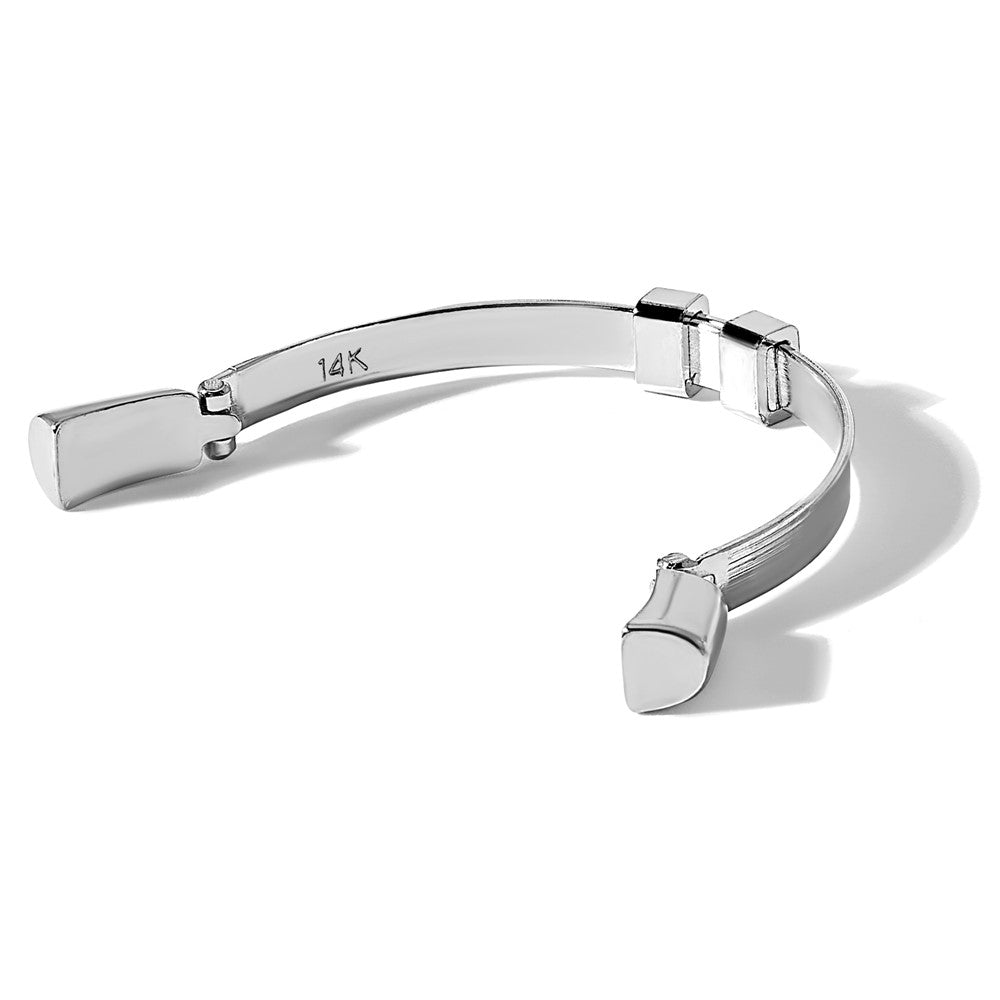 14k White Gold 2.6mm Finger Size 7-9 Adjusto Shank