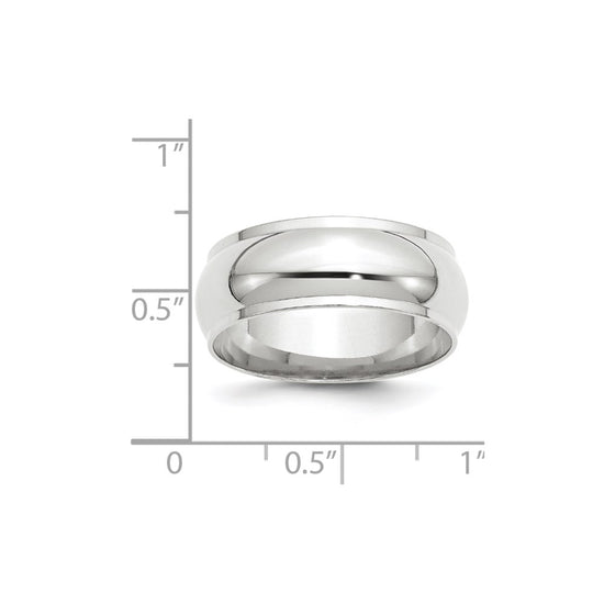 Half Round with Edge Band — 8 mm