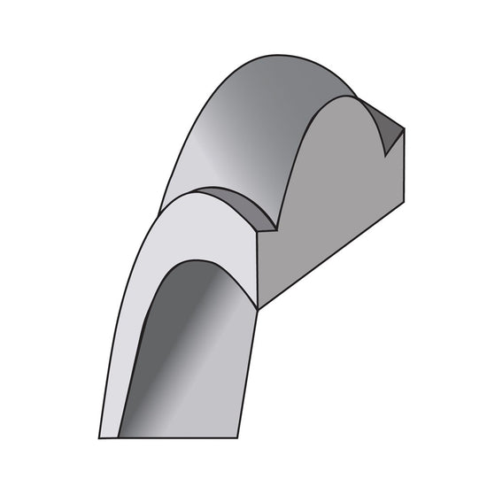 Half Round with Edge Band — 2.5 mm