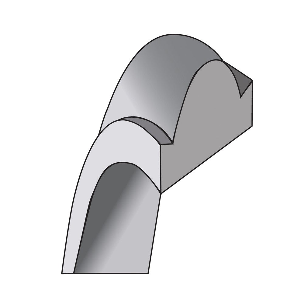 Half Round with Edge Band — 2.5 mm