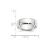 Half Round Lightweight Band — 7 mm