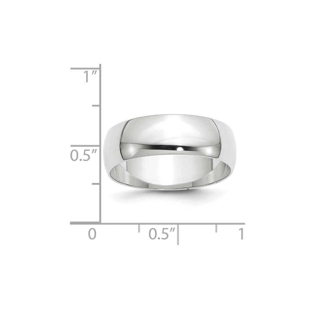 Half Round Lightweight Band — 7 mm