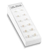 14K White Freshwater Cultured Button Pearl Stud Posts Plus Display Kit
