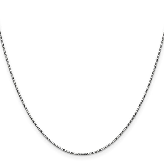 14K White Gold 30 inch .9mm Box with Lobster Clasp Chain