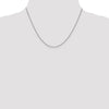 14K White Gold 18 inch .9mm Box with Lobster Clasp Chain