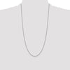 14K White Gold 28 inch .9mm Box with Lobster Clasp Chain